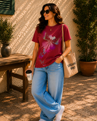 Women Butterfly Splash Graphic T-Shirt