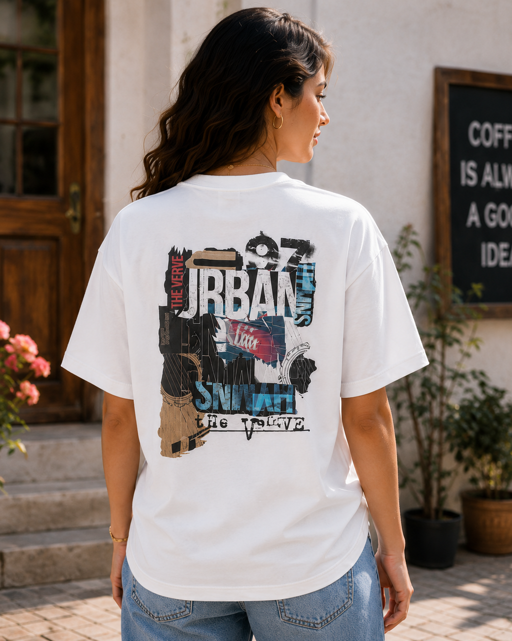 Women Urban 97 Streetwear Graphic Oversized T-Shirt