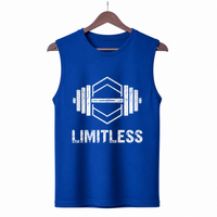 Limitless Royal Blue Men's Graphic Tank Top