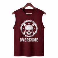 Overcome Maroon Men's Graphic Tank Top