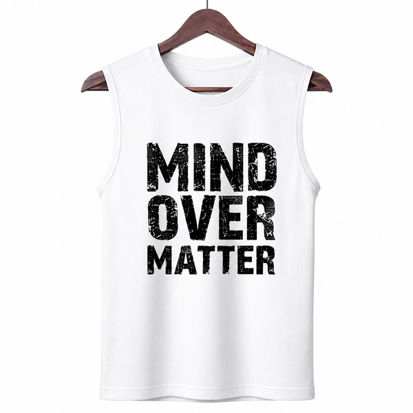 Mind Over Matter White Men's Graphic Tank Top