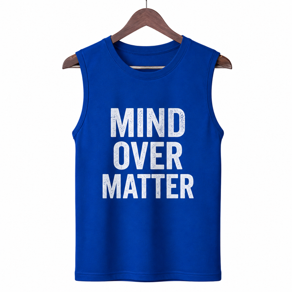 Mind Over Matter Royal Blue Men's Graphic Tank Top