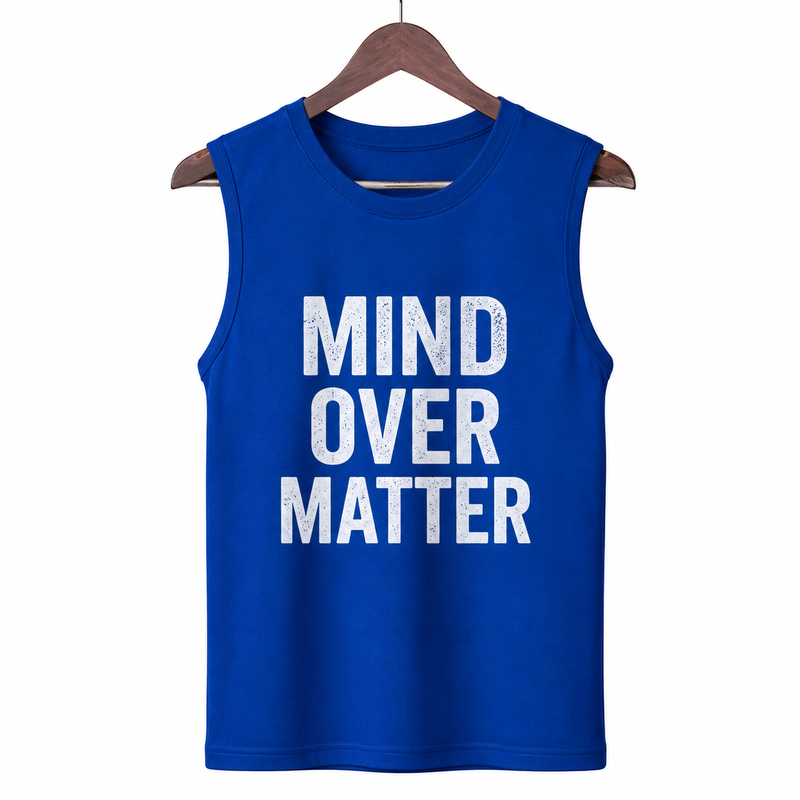Mind Over Matter Royal Blue Men's Graphic Tank Top