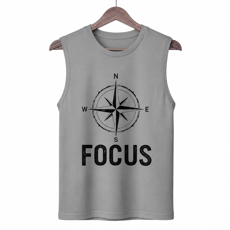 Focus Men's Graphic Gray Tank Top