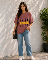 Women Don’t Think Too Much Typography T-Shirt