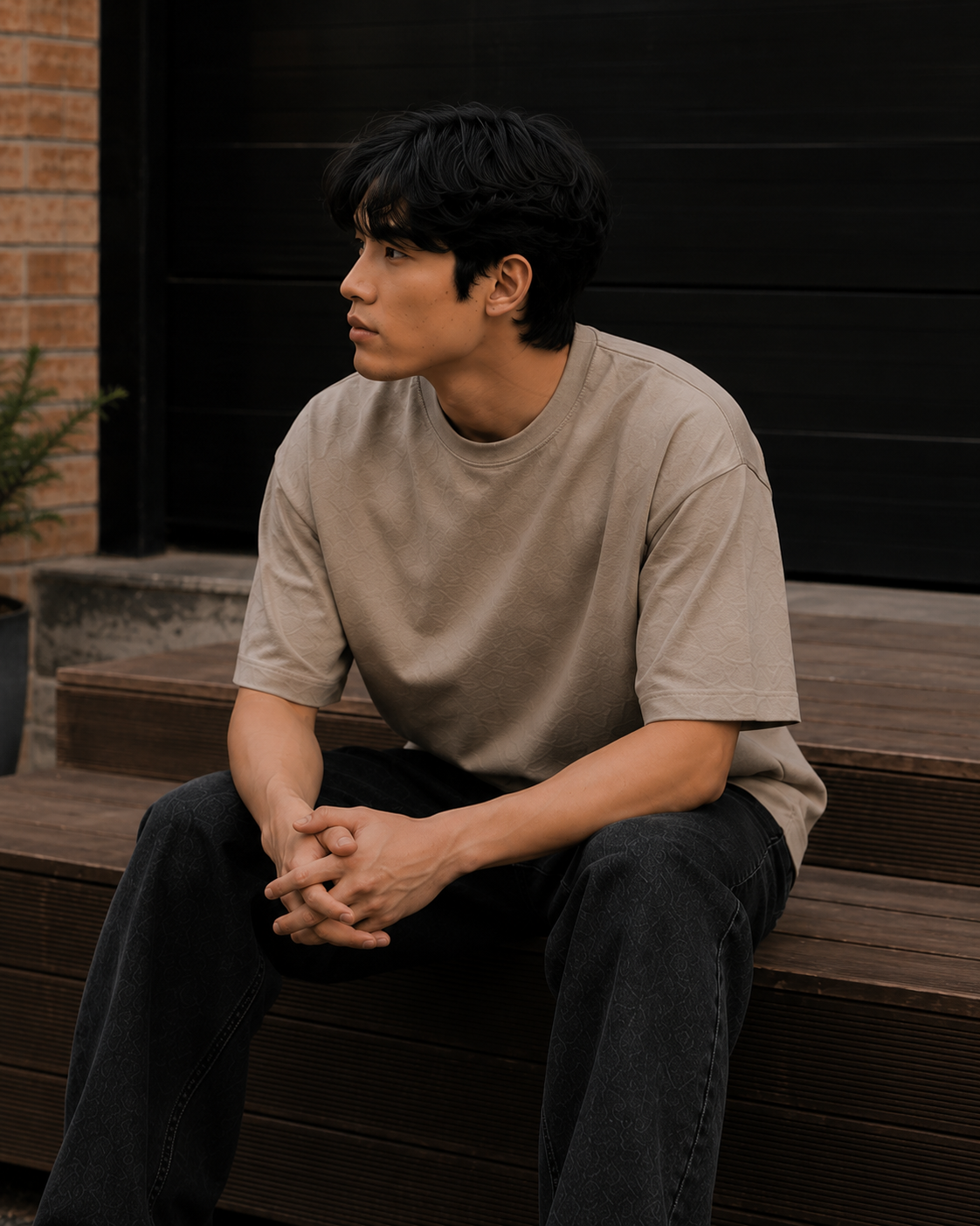 No Introduction Needed Oversized Graphic T-Shirt for Men