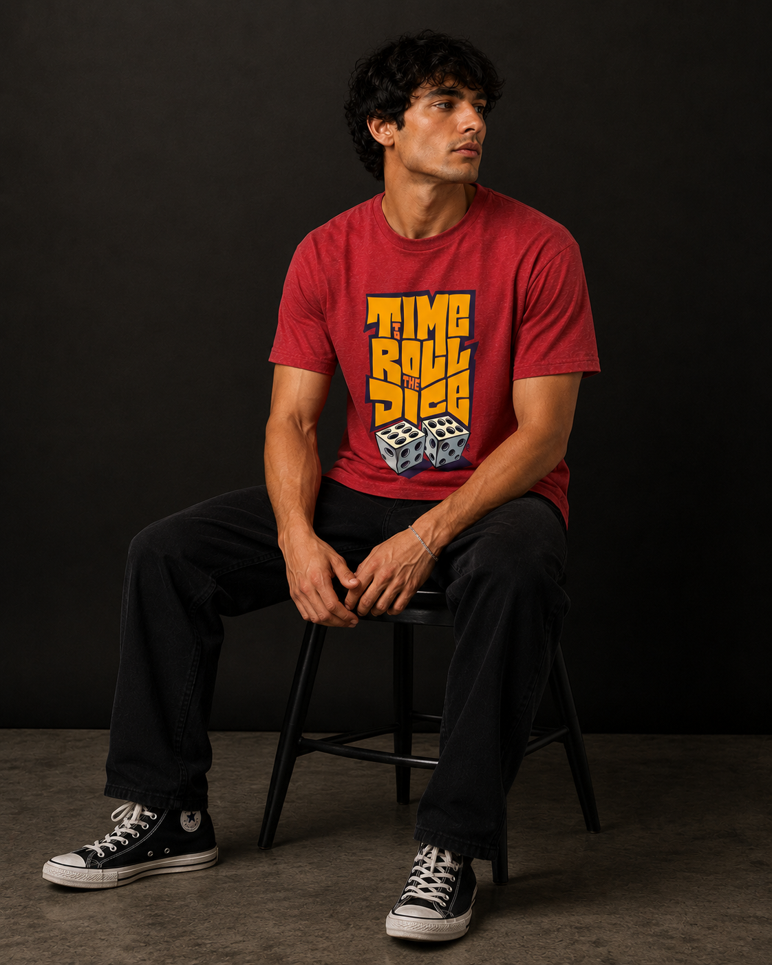 Time to Roll the Dice Graphic Men Classic Fit T-Shirt