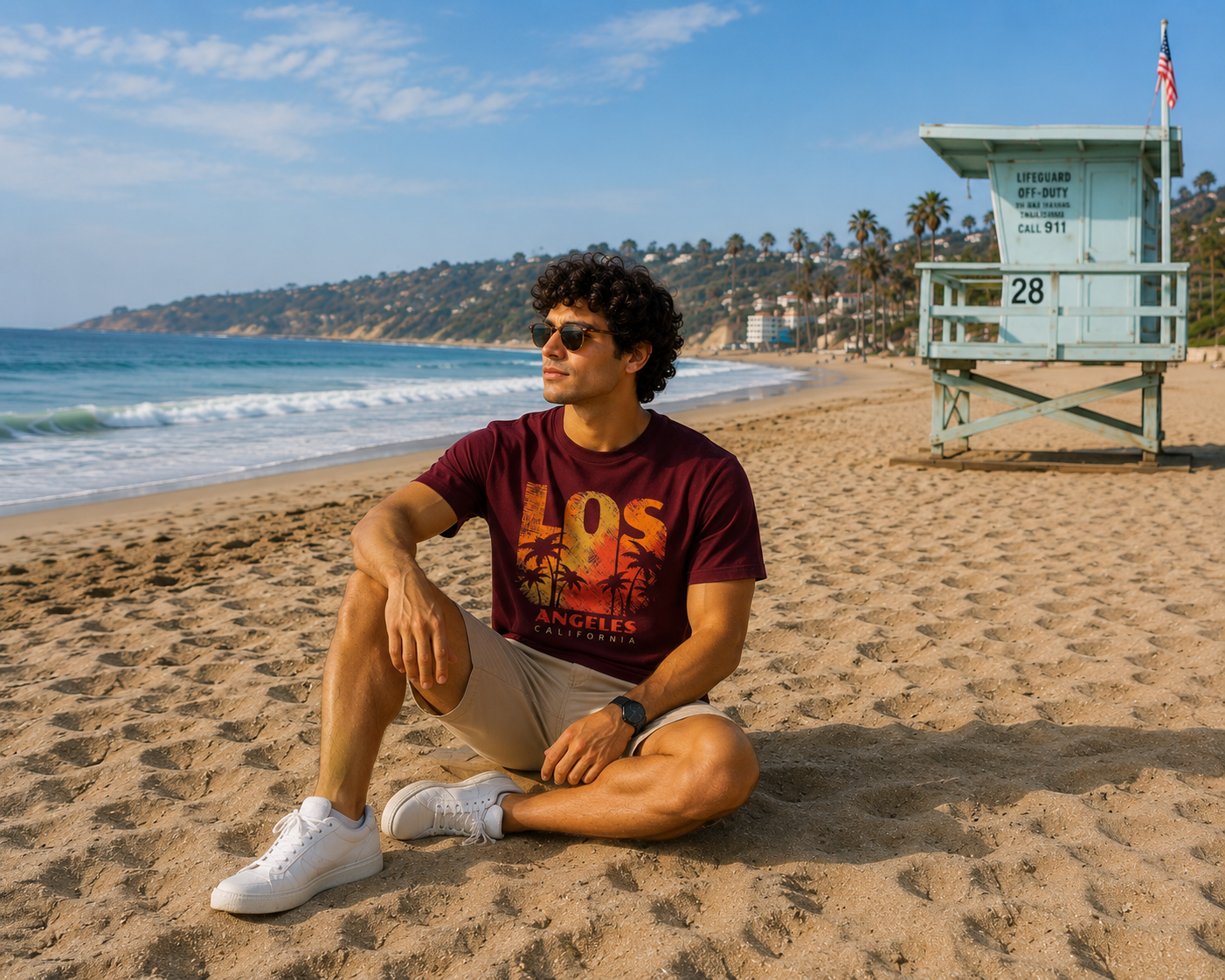 Los Angeles California Men Classic Fit Graphic T-Shirt