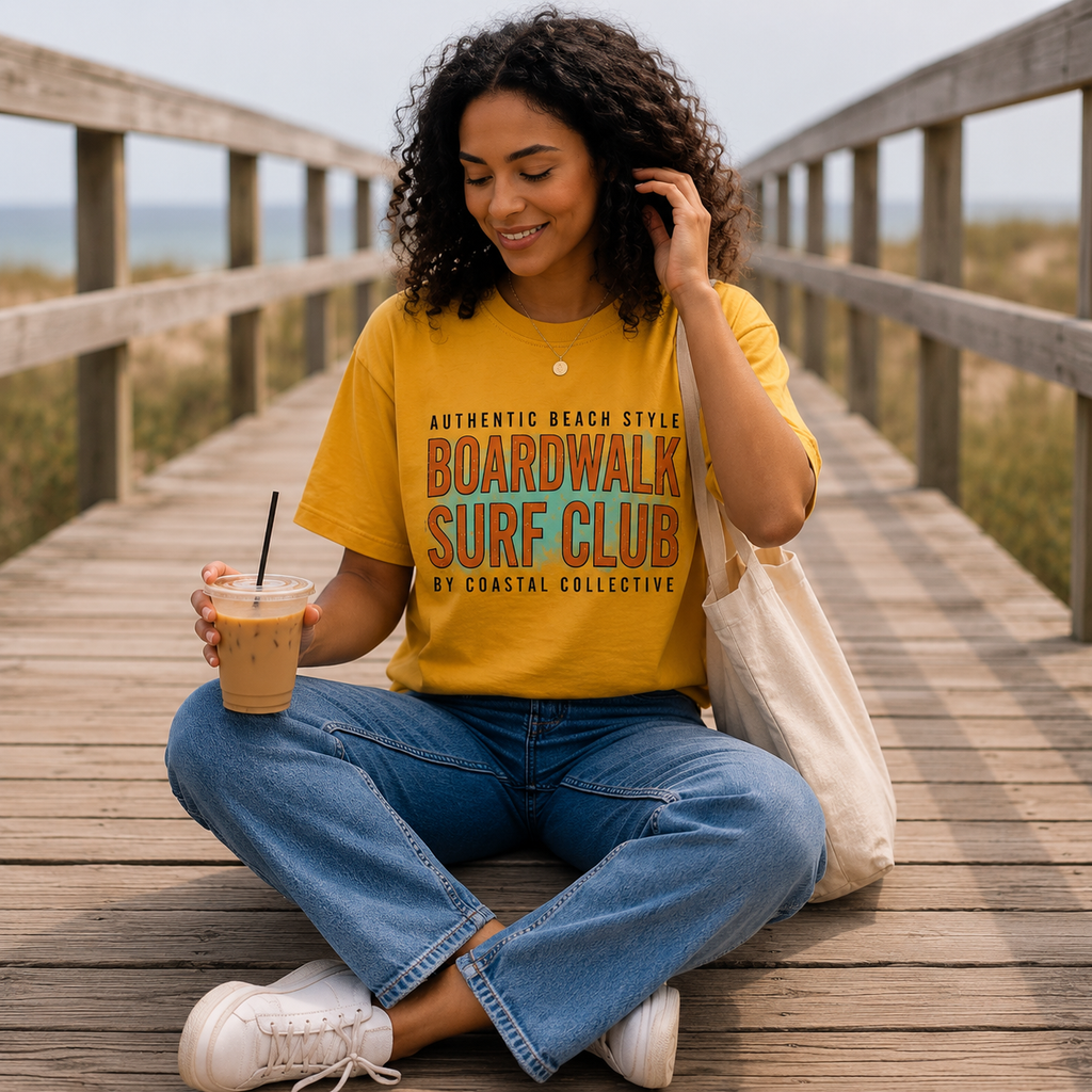 Women Boardwalk Surf Club Graphic T-Shirt