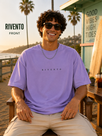 Ride The Wave Surf Graphic Back Print Oversized T-Shirt for Men