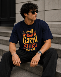 Heat Mode On Oversized Graphic T-Shirt for Men