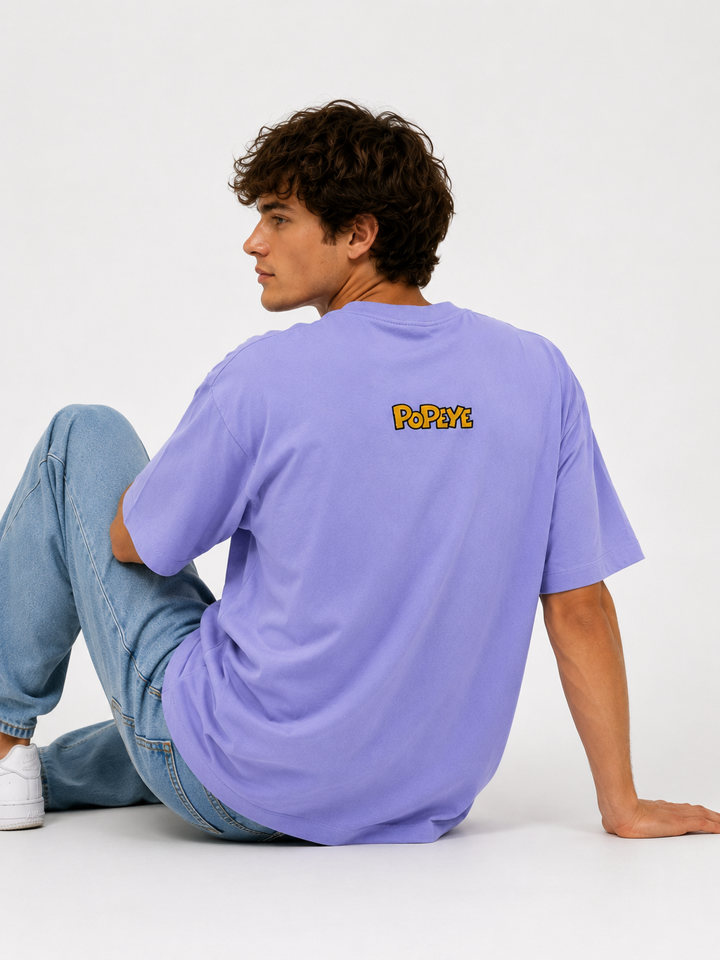 Popeye Power Oversized Graphic T-Shirt for Men
