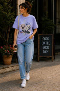 Women Moonlit Wilderness Oversized Graphic T-Shirt