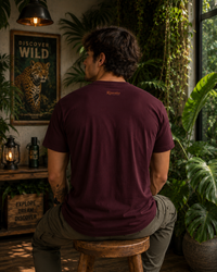 Geometric Deer Wildlife Graphic Classic Fit T-Shirt for Men