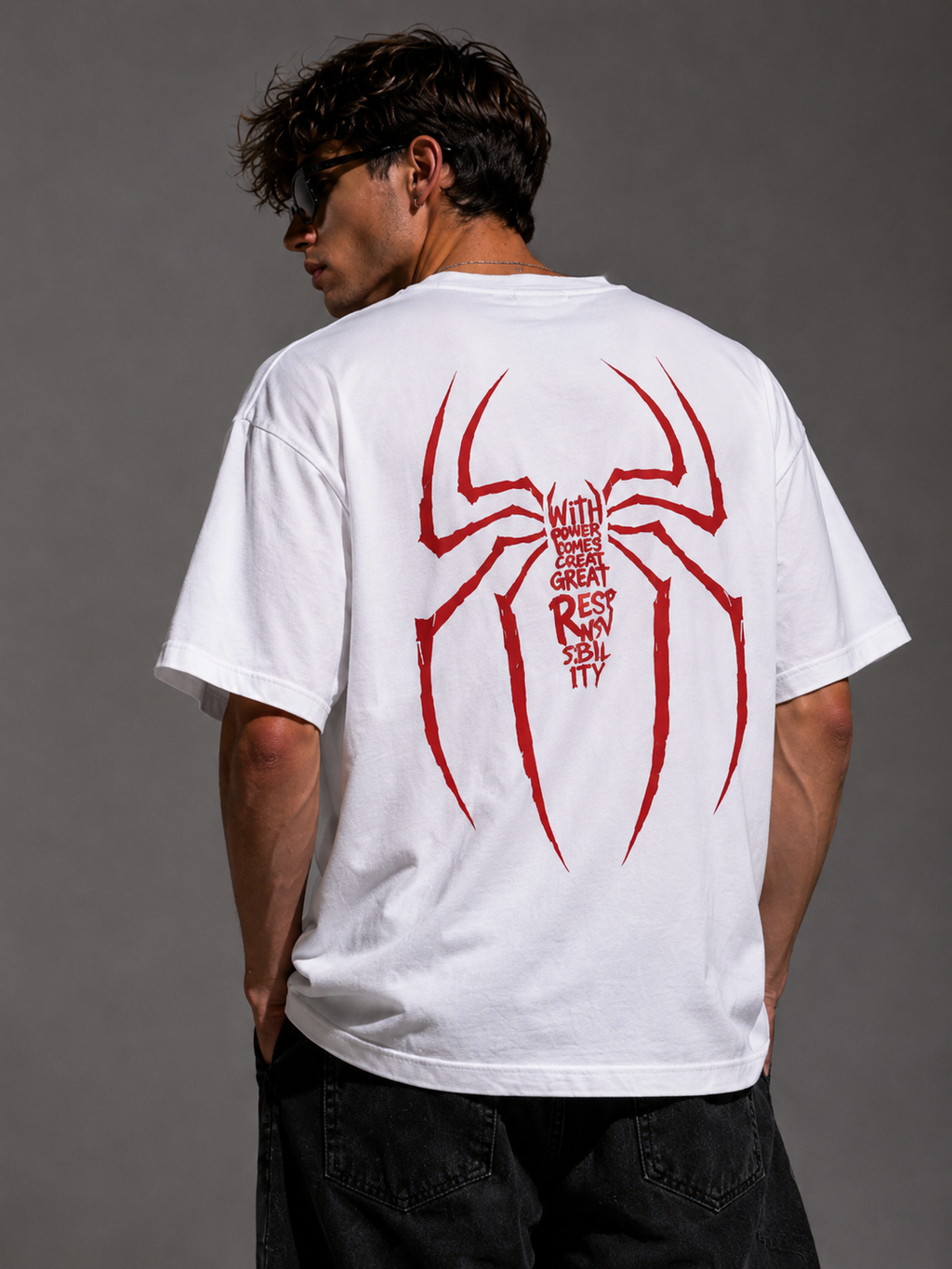 Spider Legacy Oversized Graphic T-Shirt for Men
