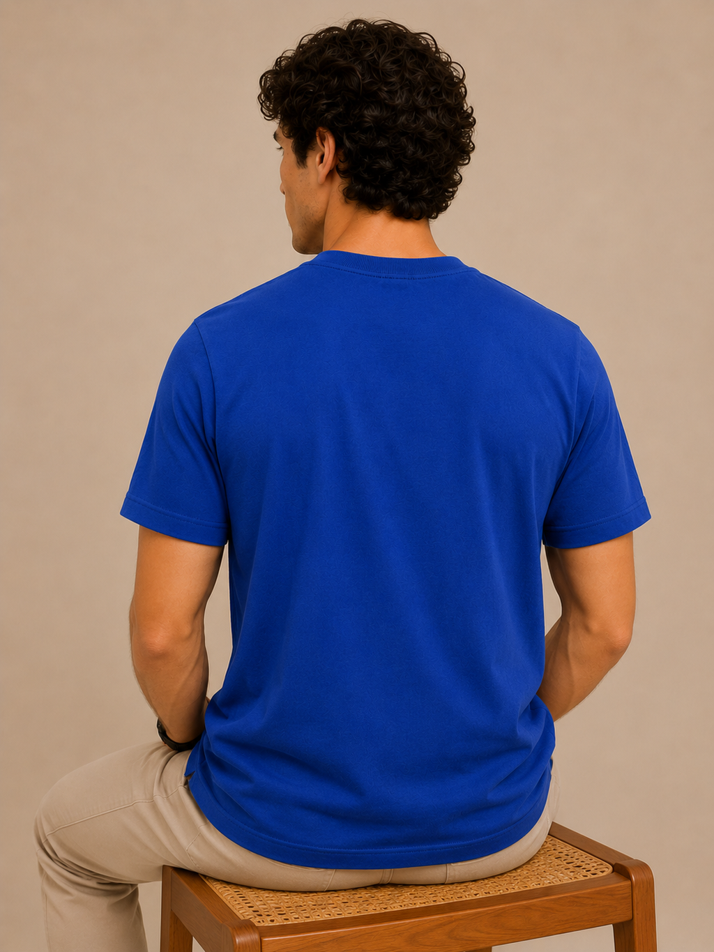 Softcore Men's Premium Royal Blue Classic Fit Solid T-Shirt