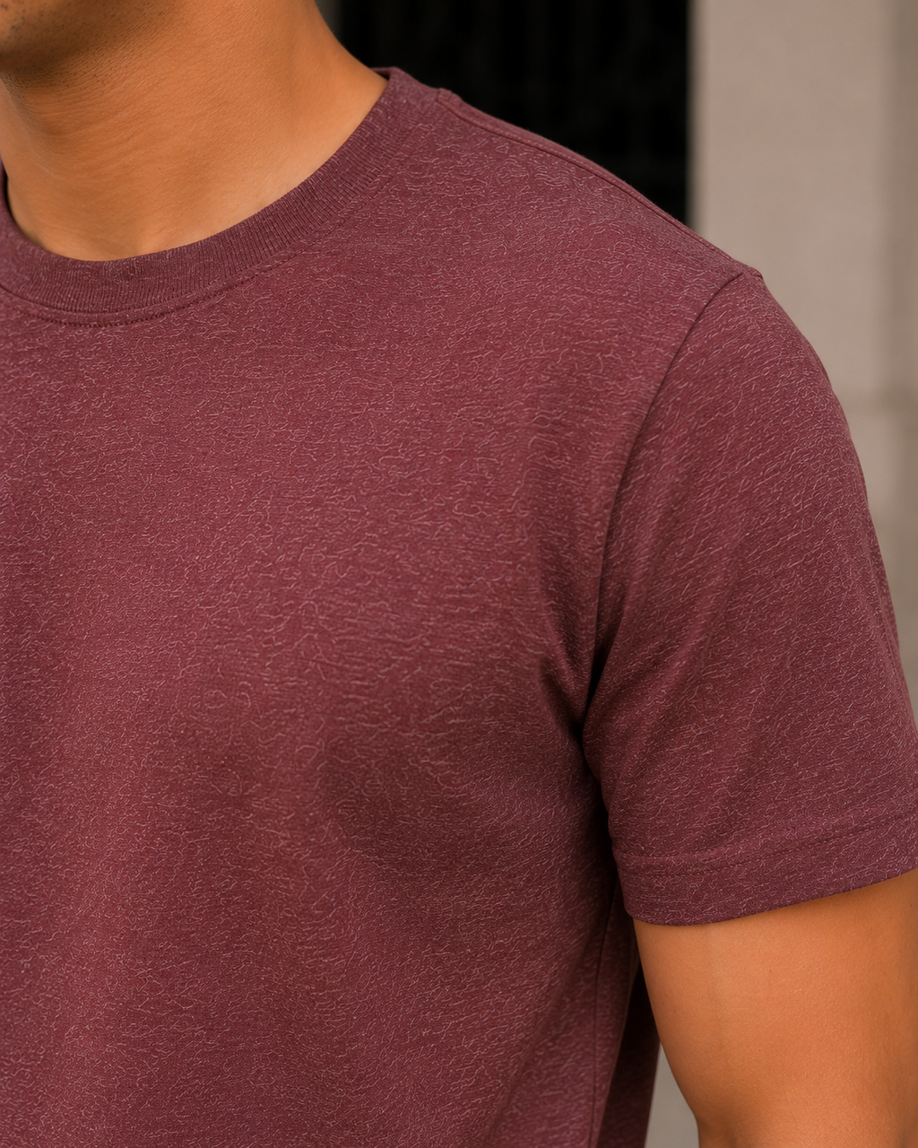 Softcore Men's Premium Cardinal Heather Classic Fit Solid T-Shirt