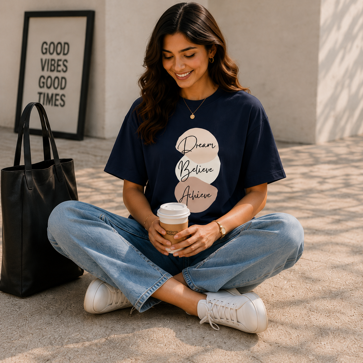 Women Believe & Achieve Oversized T-Shirt