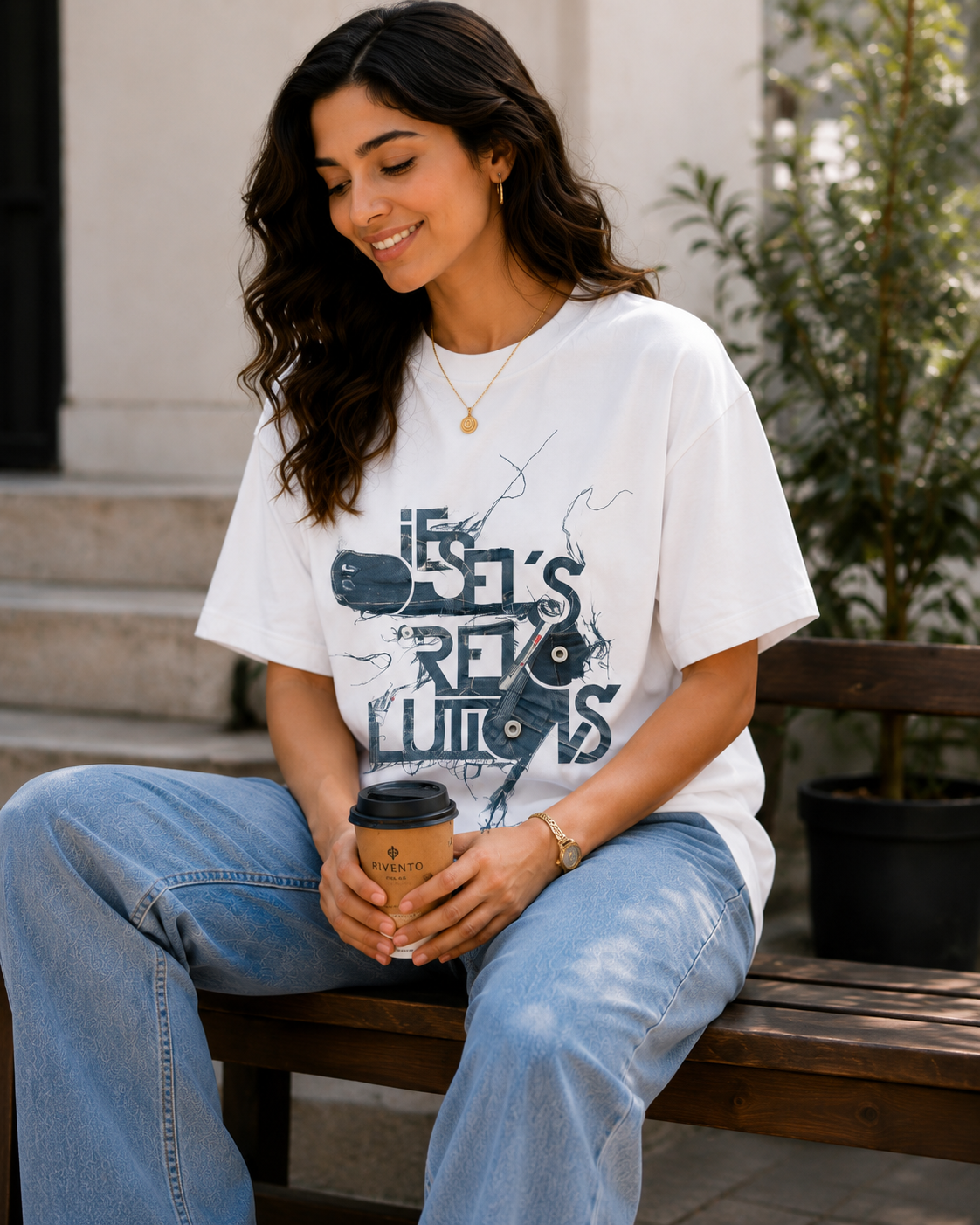 Women Life Has No Limits Oversized Graphic T-Shirt