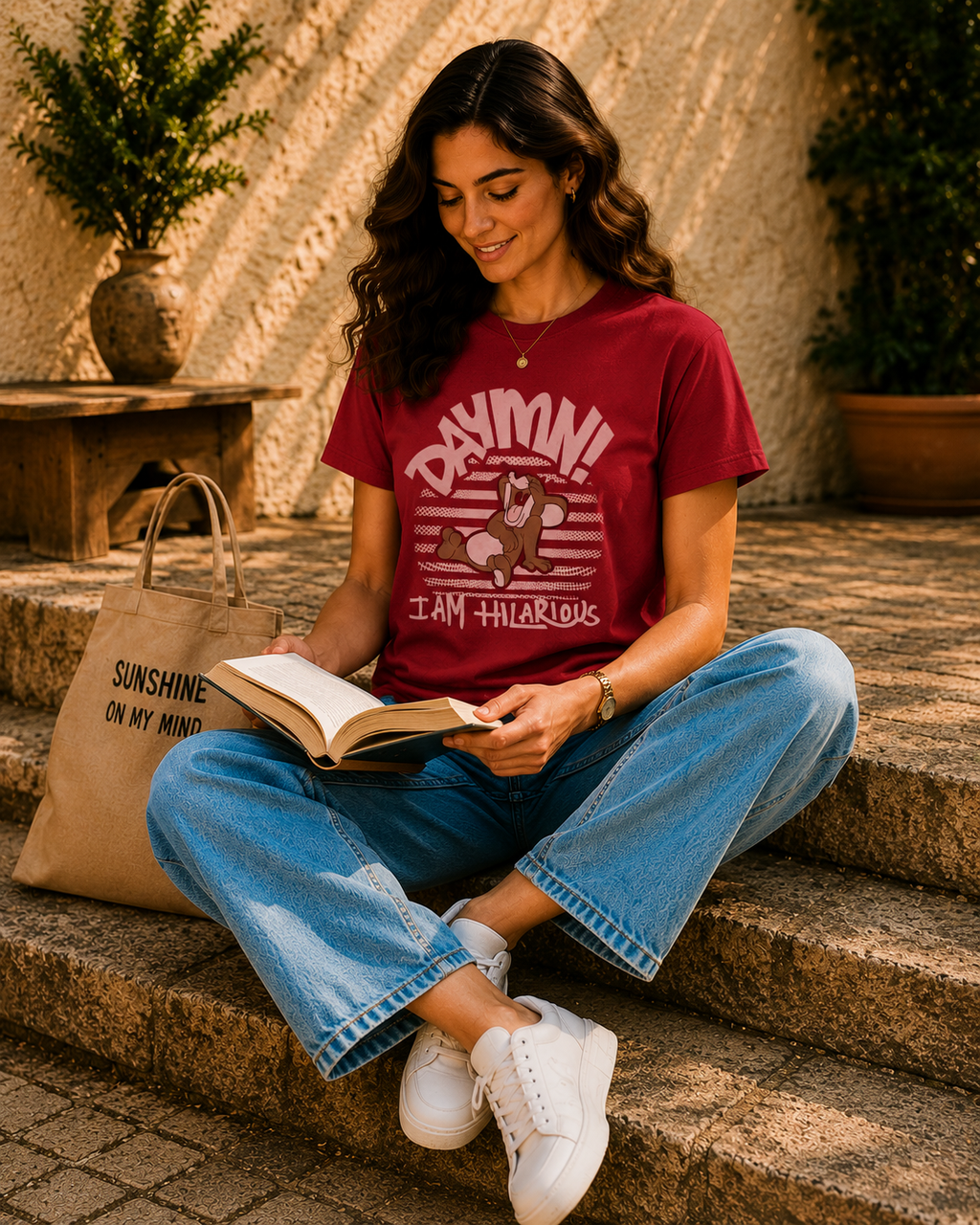 Daymn Comic Style Graphic Women T-Shirt