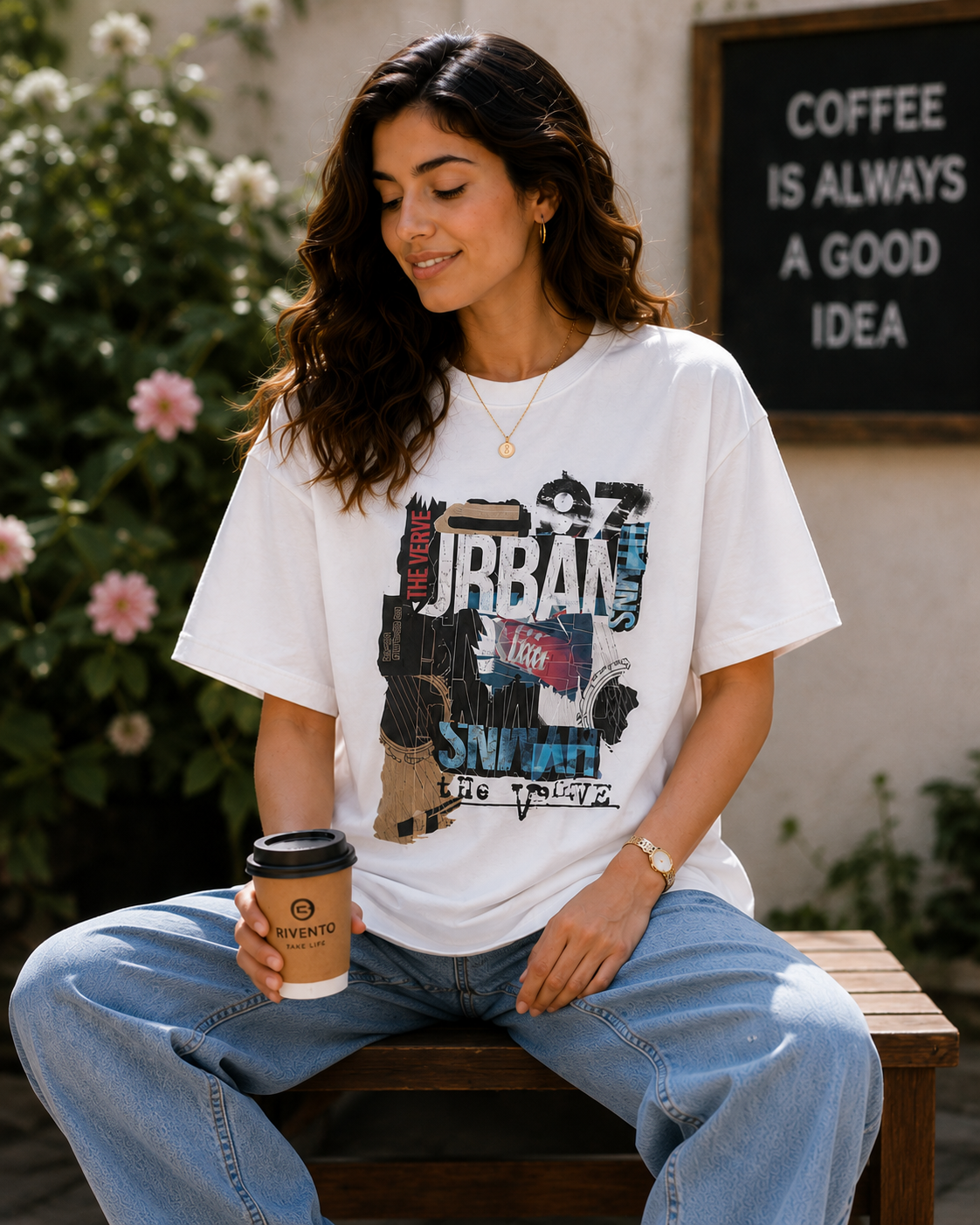 Women Urban 97 Streetwear Graphic Oversized T-Shirt