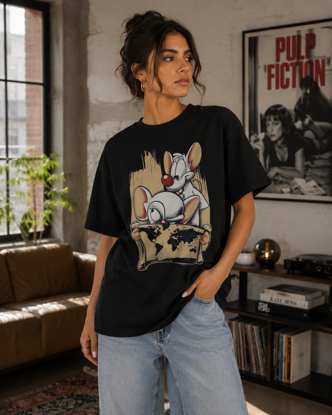Women Nostalgic Cartoon Graphic T-Shirt