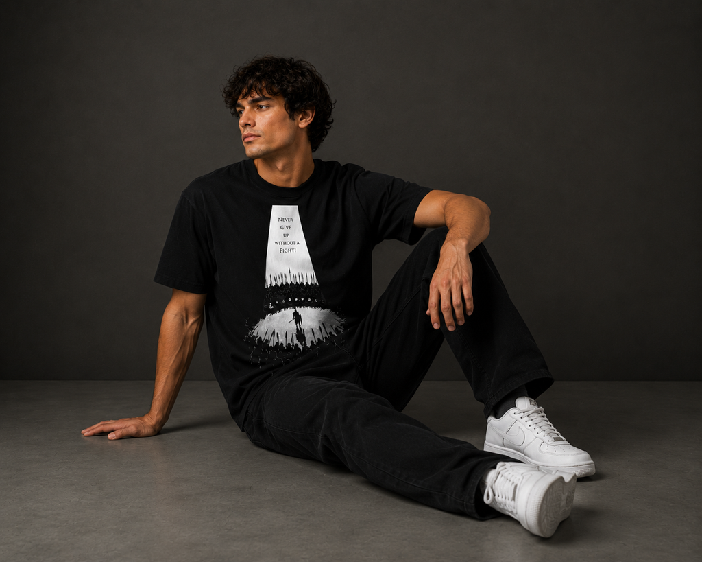 Never Give Up Without a Fight Men Classic Fit T-Shirt