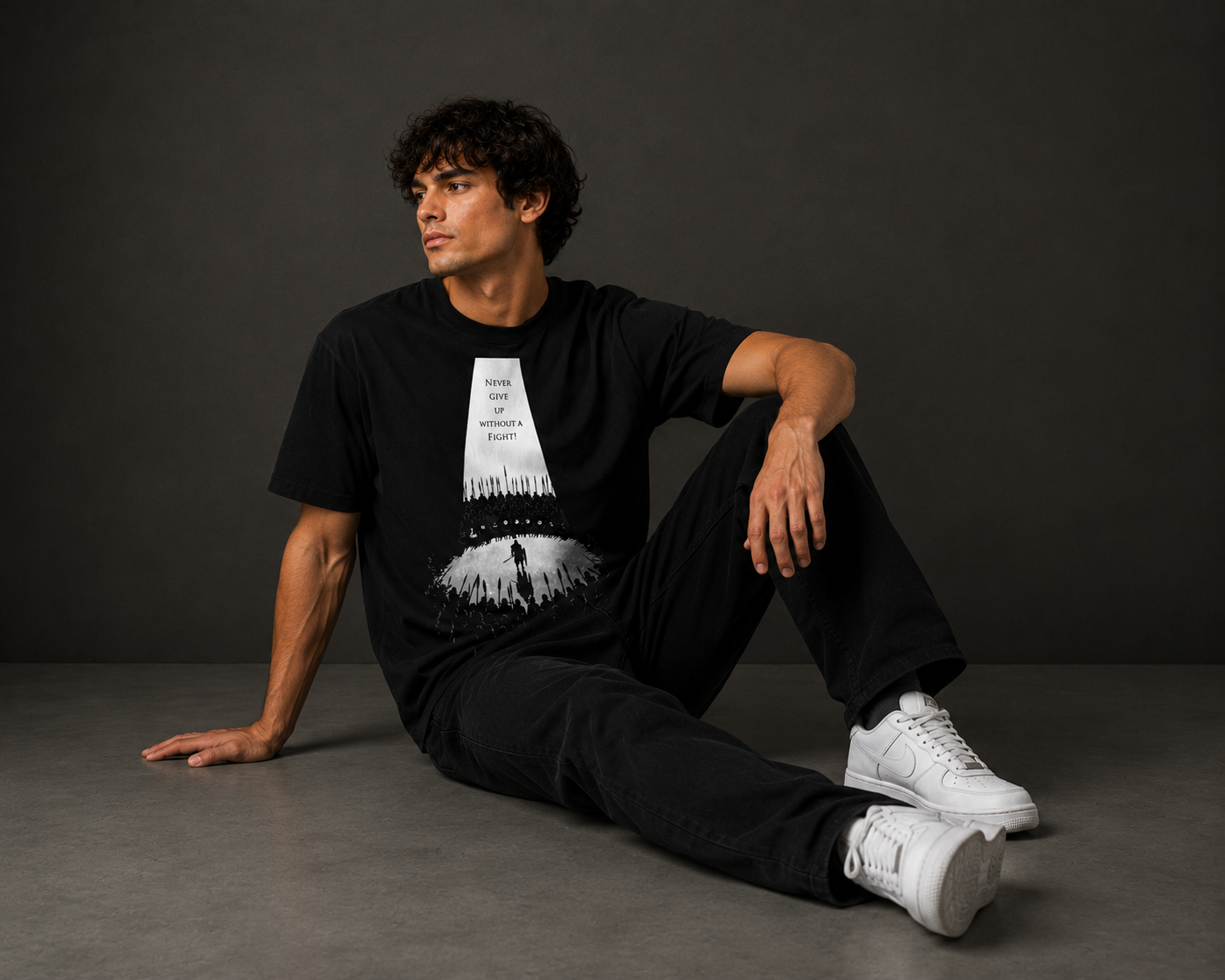 Never Give Up Without a Fight Men Classic Fit T-Shirt