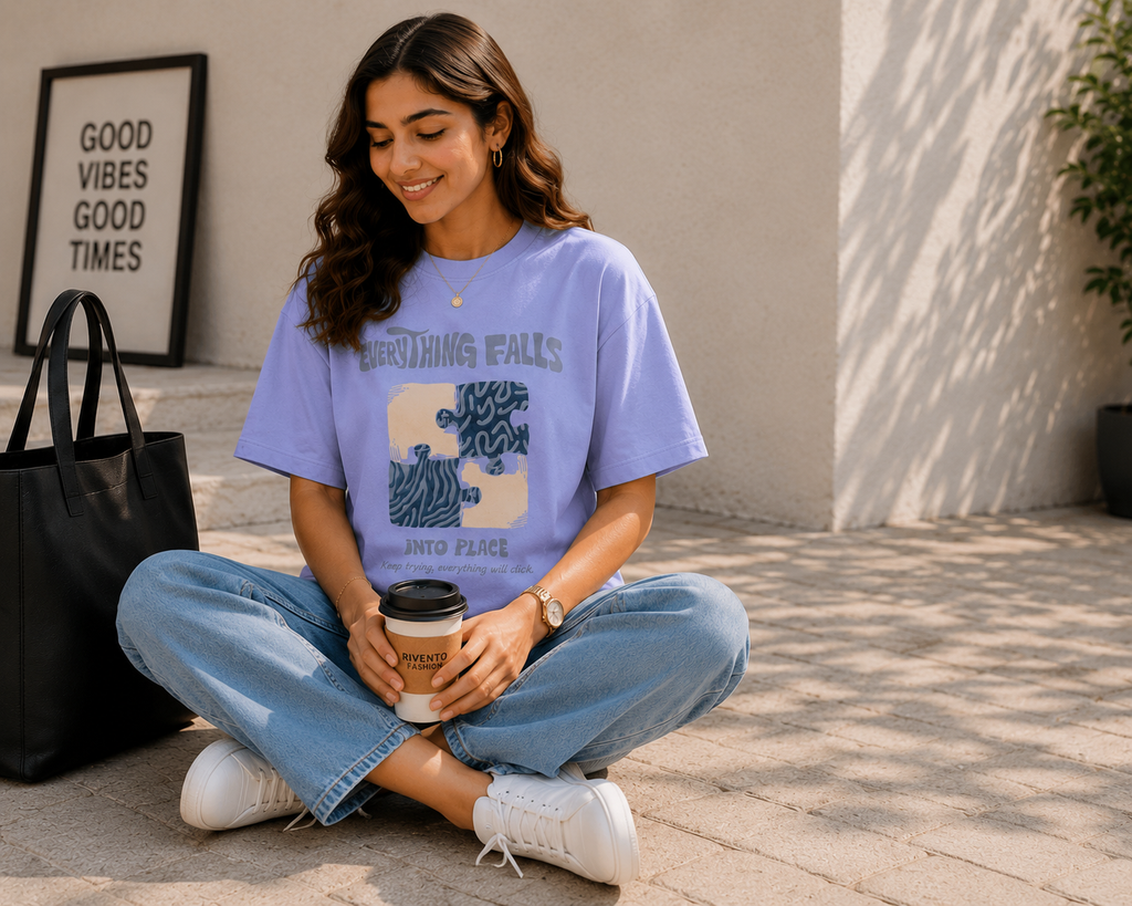 Women Everything Falls Oversized T-Shirt