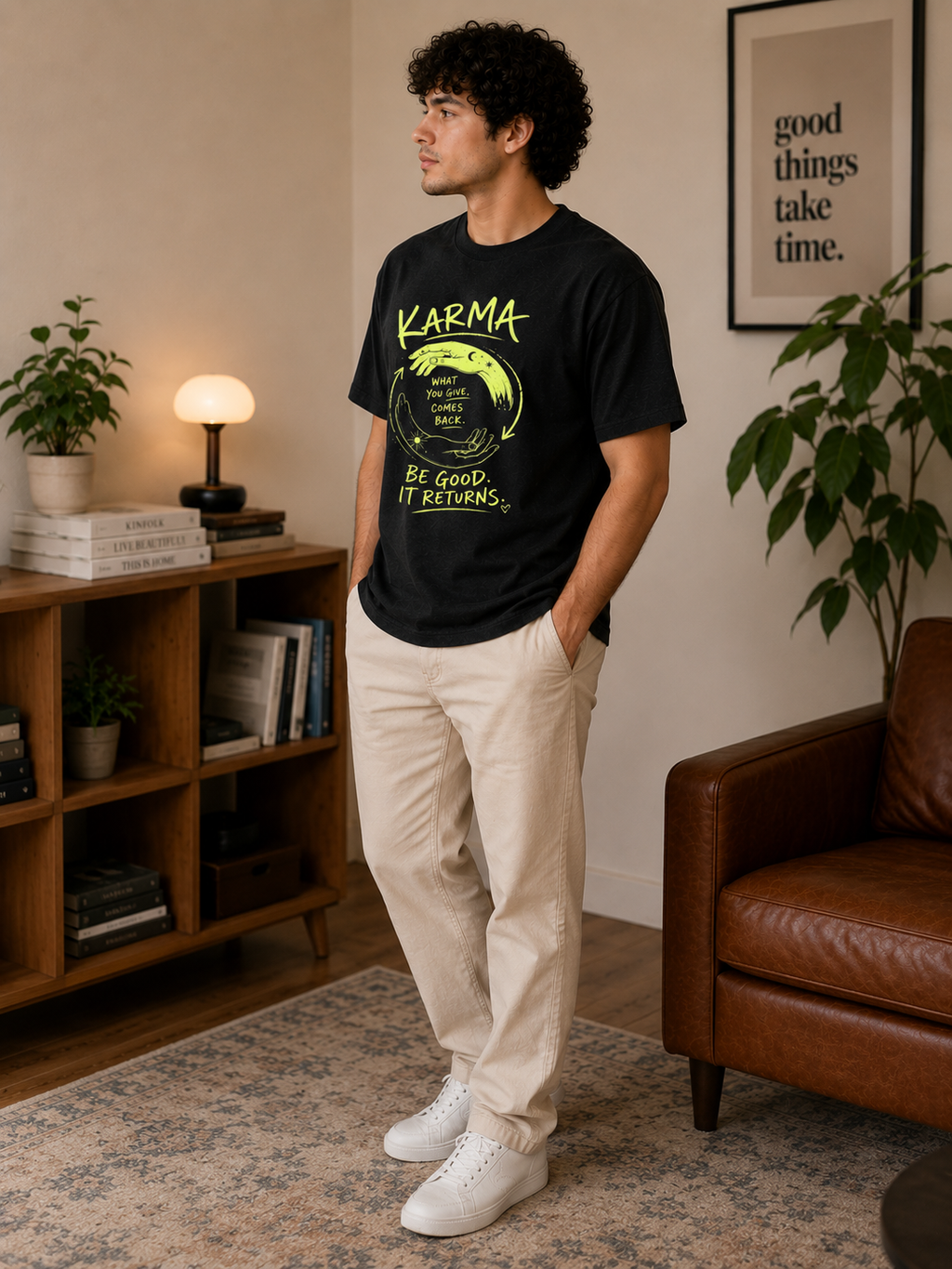 Karma Quote Graphic Men Classic Fit T-Shirt
