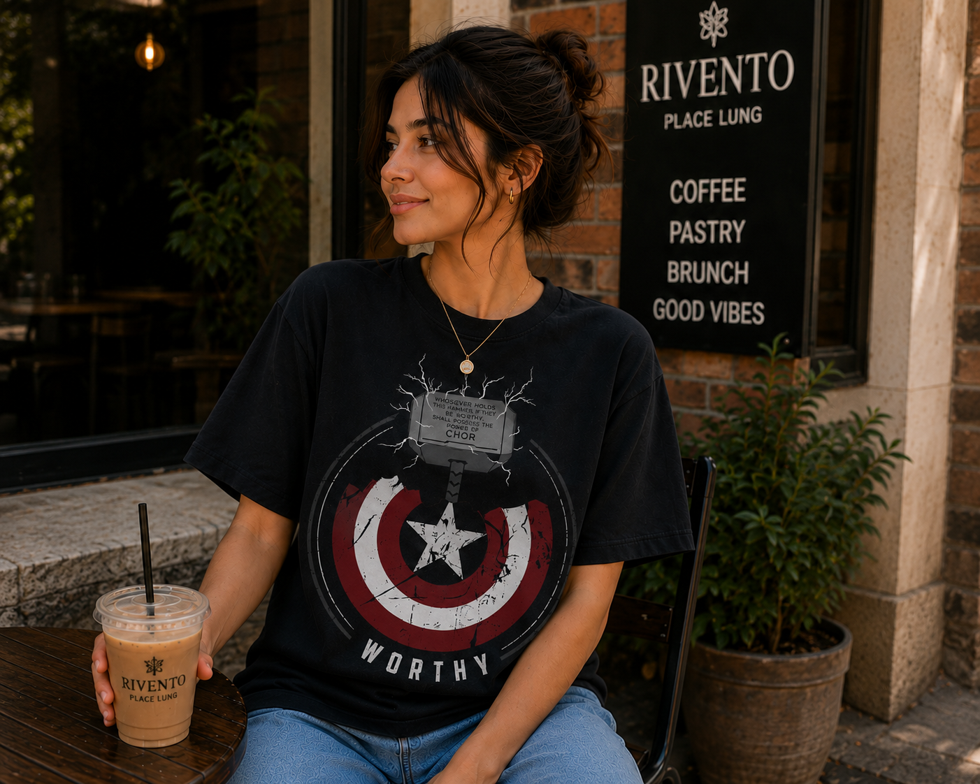 Women Worthy Superhero Graphic T-Shirt