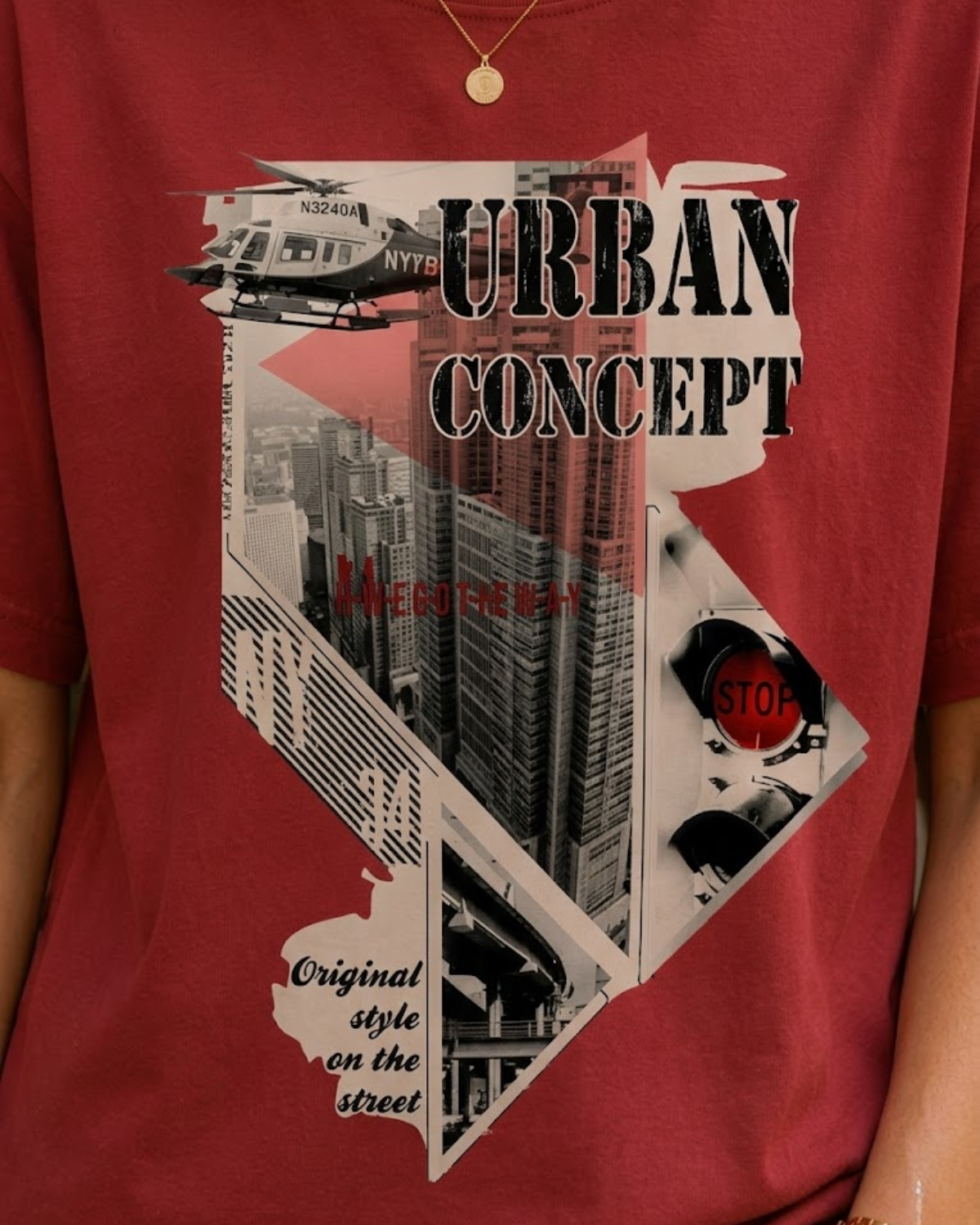 Women Urban Concept Streetwear Graphic T-Shirt