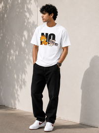 No Mood Men Classic Fit Funny Cartoon Graphic T-Shirt