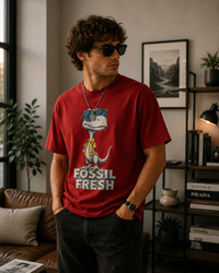 Fossil Fresh Dinosaur Graphic Men Classic Fit T-Shirt