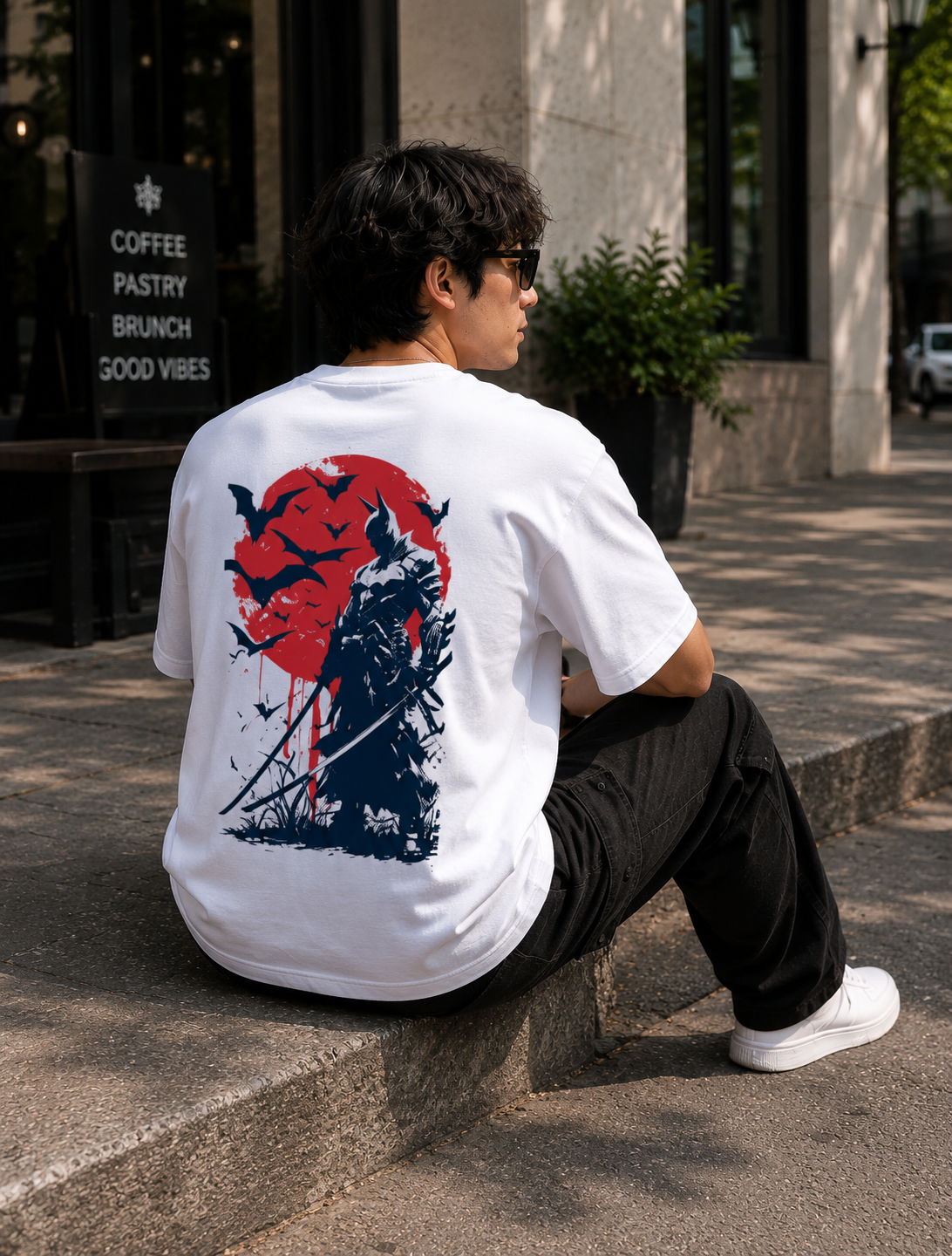 Bat Ronin Oversized Graphic T-Shirt for Men