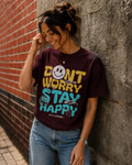 Happy Mood Typography Women T-Shirt