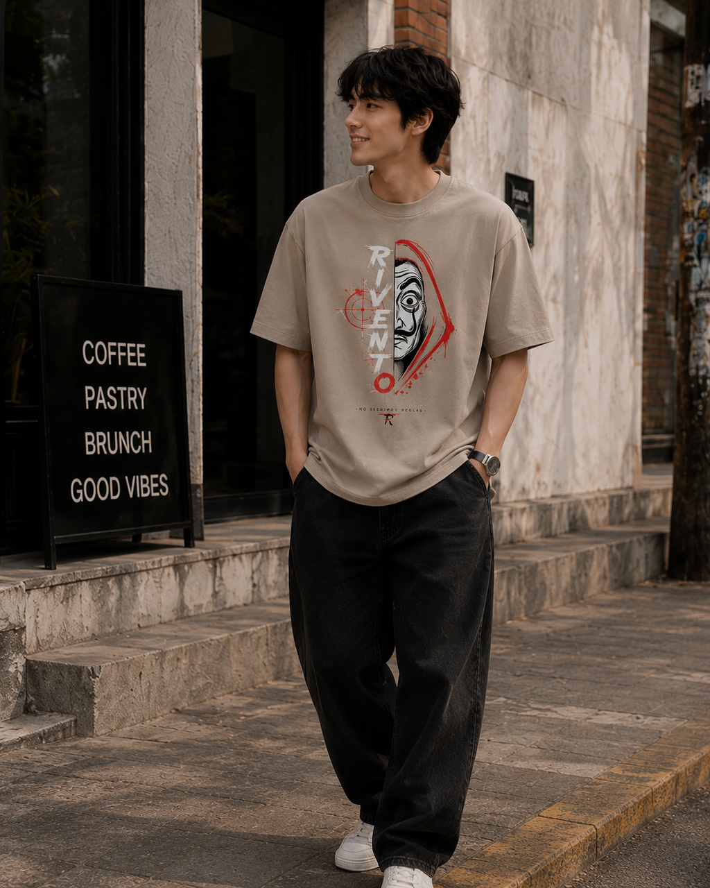 Rebel Mind Oversized Graphic T-Shirt for Men