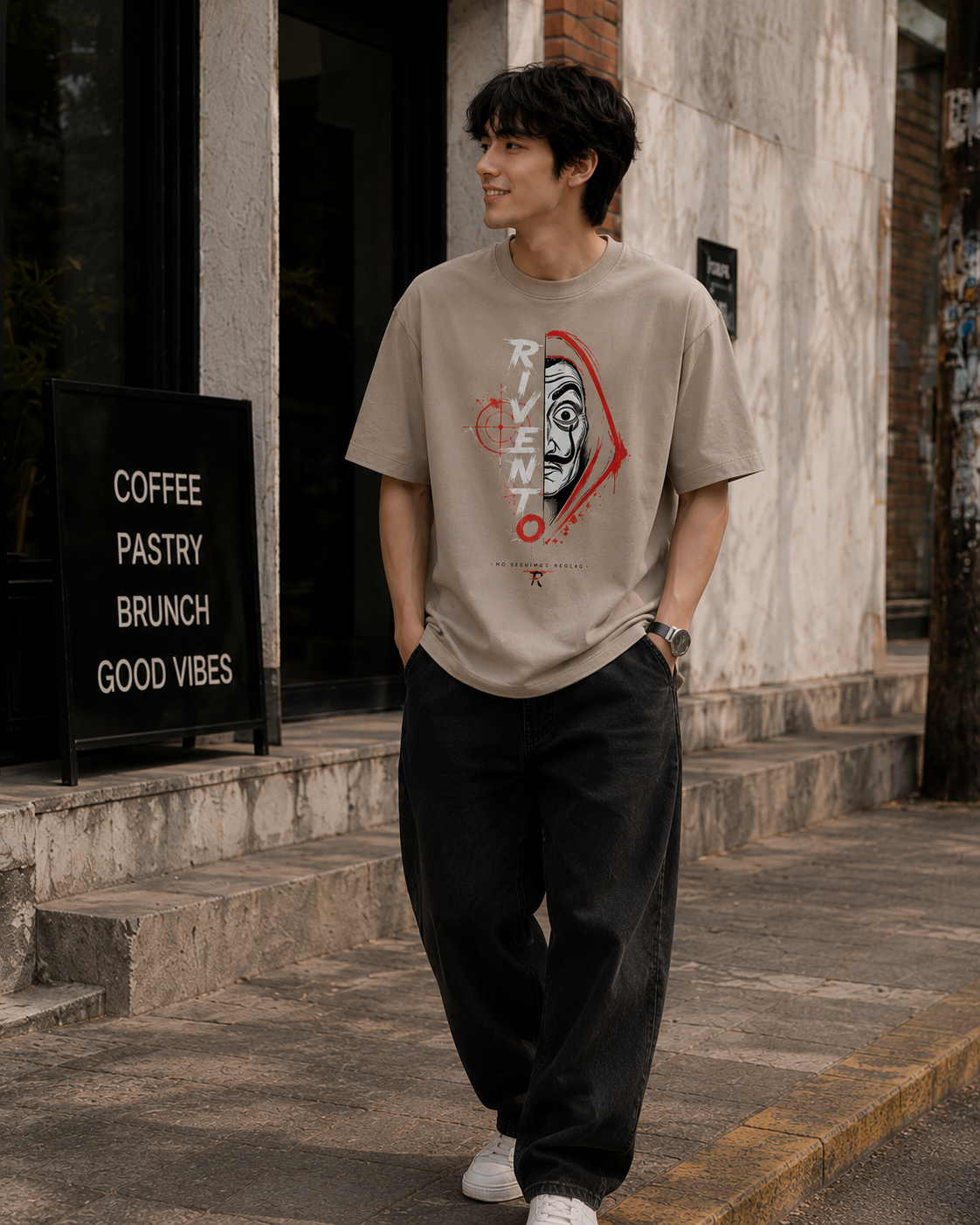 Rebel Mind Oversized Graphic T-Shirt for Men
