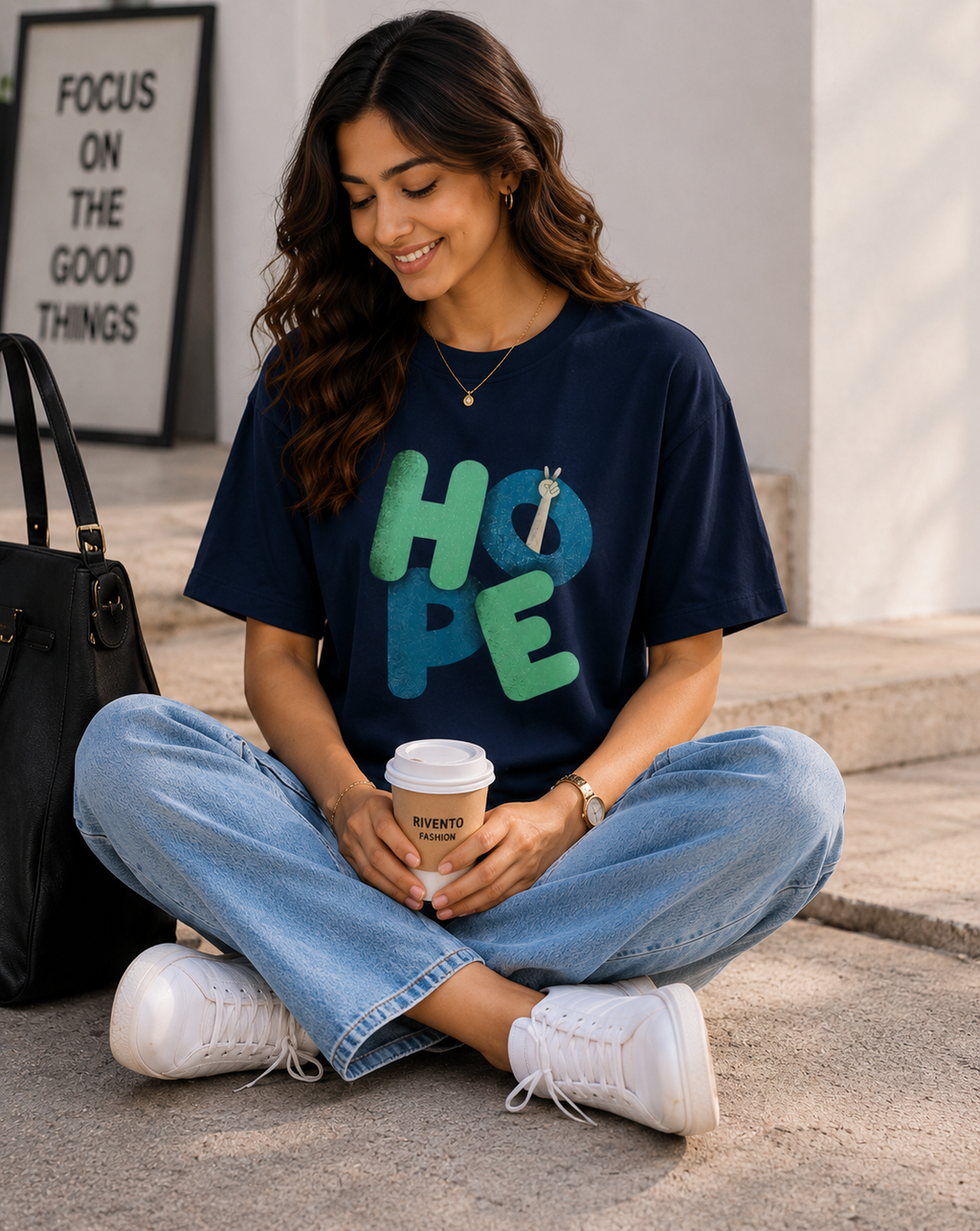 Women Choose Hope Statement Oversized T-Shirt
