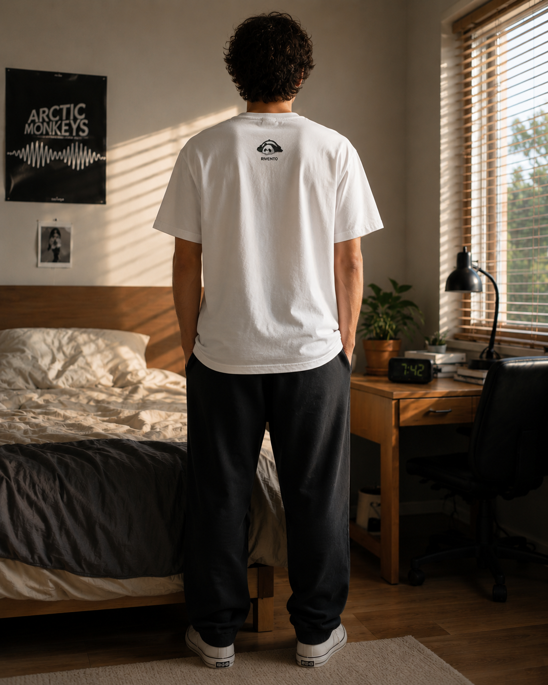 I Hate Morning People Panda Graphic Men Classic Fit T-Shirt