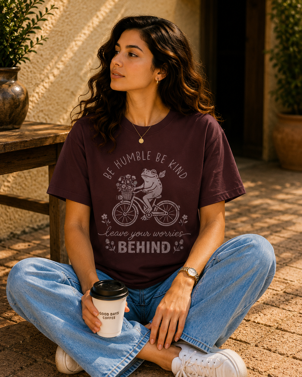 Positive Frog Women Graphic T-Shirt
