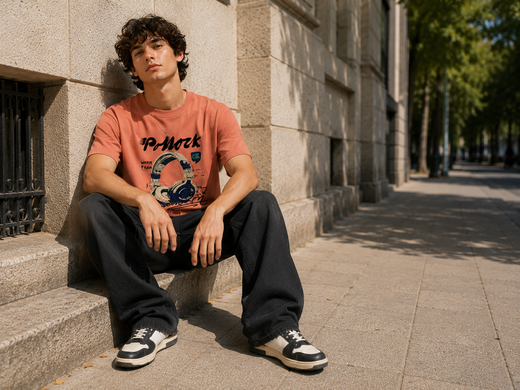 Music Vibes Headphone Graphic Men Classic Fit T-Shirt