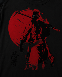 Samurai Shadow Graphic Oversized T-Shirt for Men