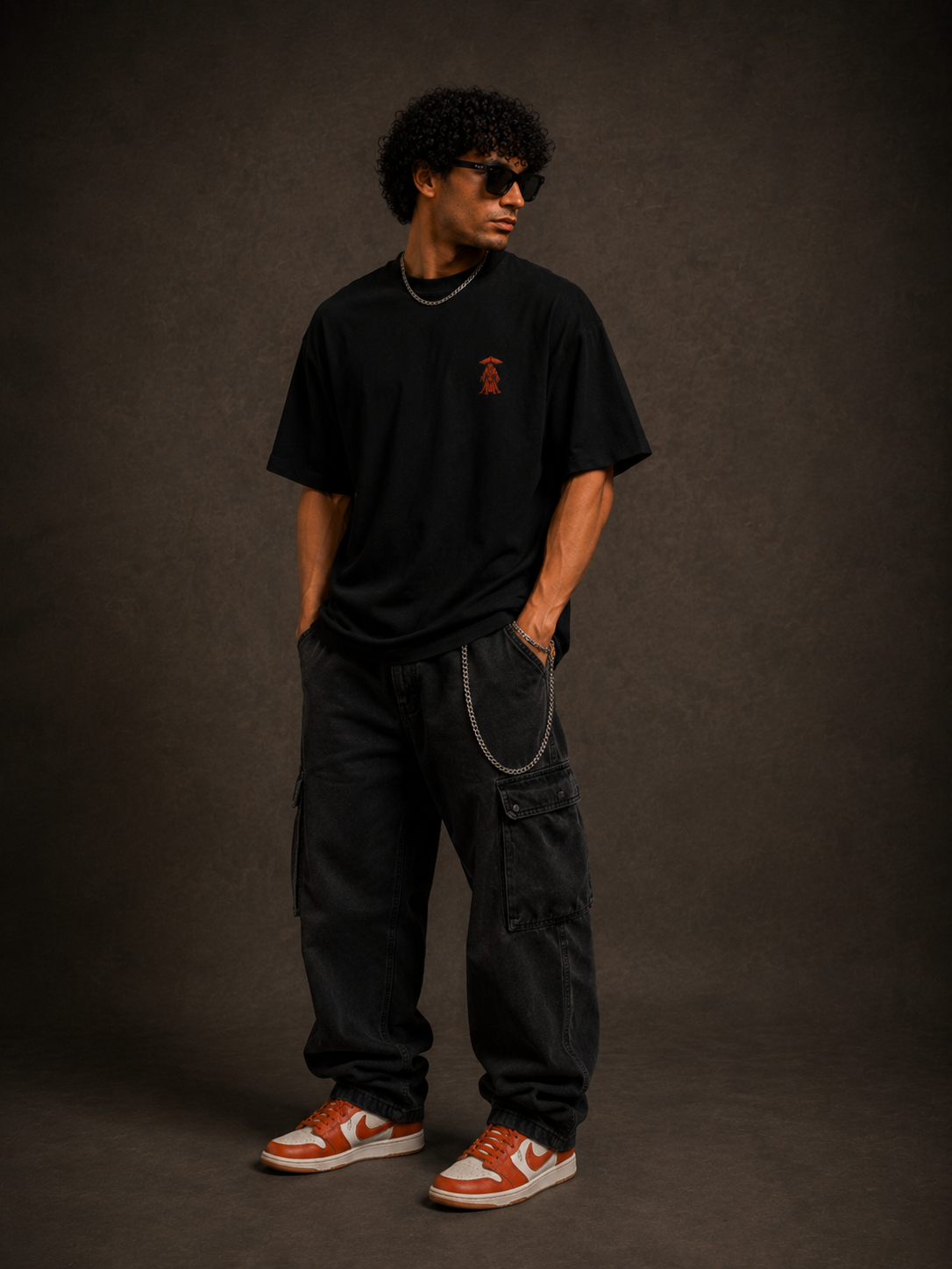 Cyber Ronin Back Print Streetwear Oversized T-Shirt for Men