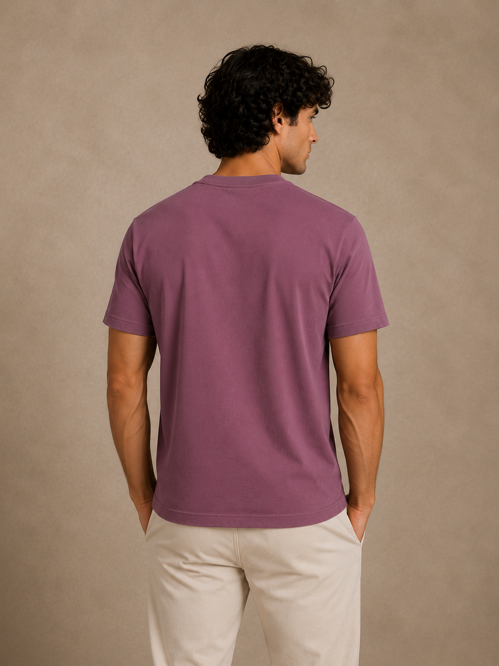 Softcore Men's Premium Mauve Classic Fit Solid T-Shirt