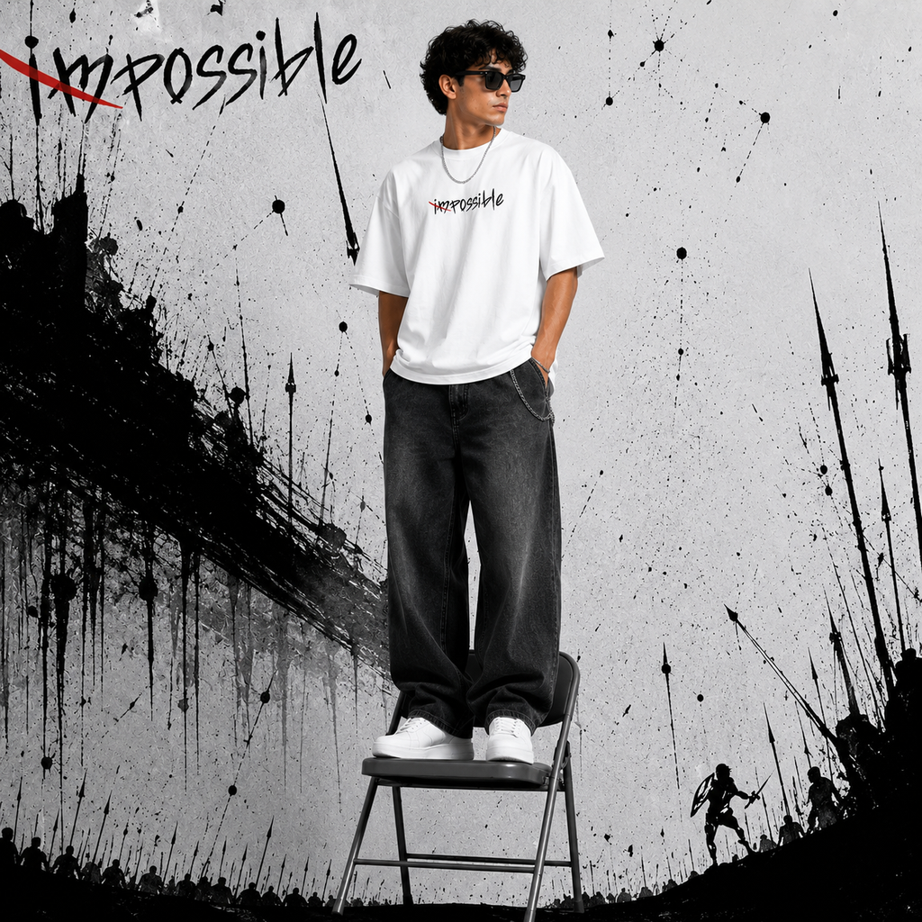 Beyond Impossible Oversized Graphic T-Shirt for Men