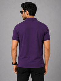 Signature Men Classic Fit Purple Polo T-Shirt