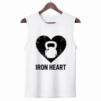 Iron Heart White Men's Graphic Tank Top