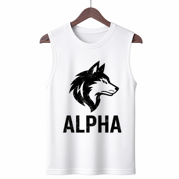 Alpha White Men's Graphic Tank Top