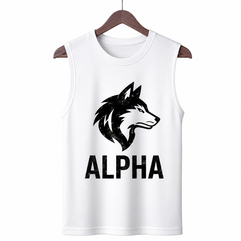 Alpha White Men's Graphic Tank Top